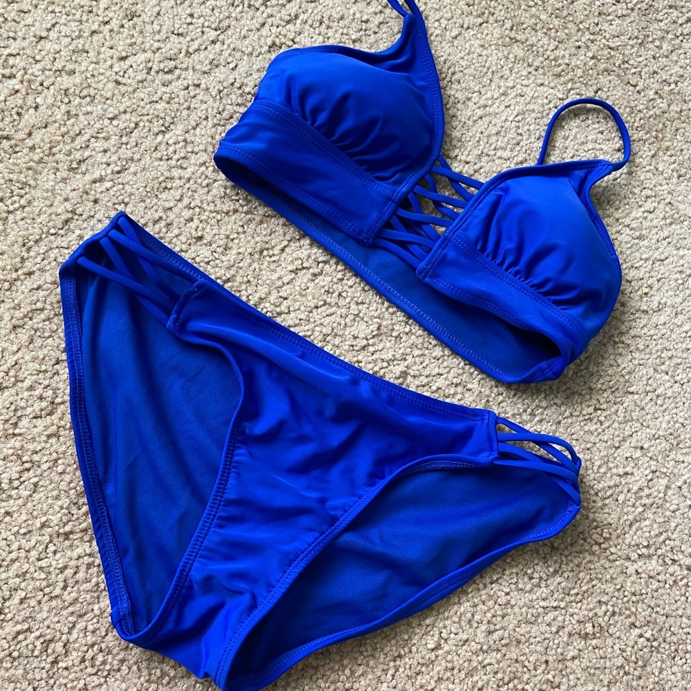 Blue bikini